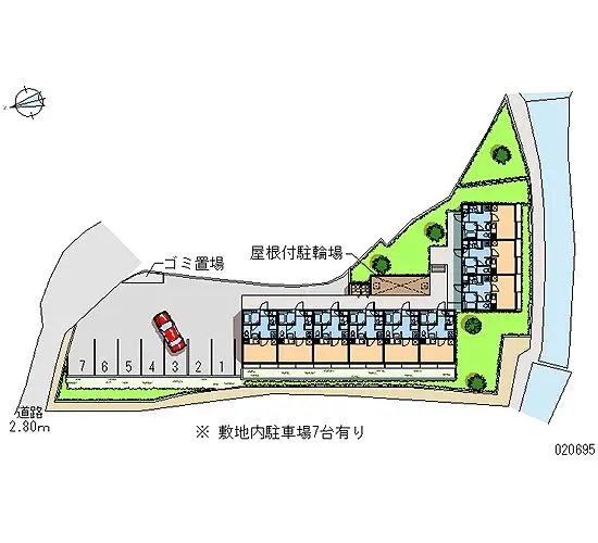 ★手数料０円★東大阪市東豊浦町　月極駐車場（LP）